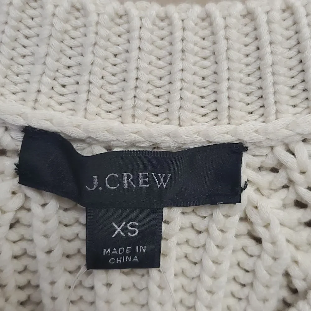 ‎J. CREW Ribbed Crew Neck Chunky Sweater - Size X-Small (NWT)